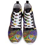 Nature Moon Psychedelic Painting Men s Lightweight High Top Sneakers
