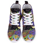 Nature Moon Psychedelic Painting Women s Lightweight High Top Sneakers