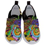 Nature Moon Psychedelic Painting Kids  Velcro No Lace Shoes