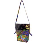 Nature Moon Psychedelic Painting Folding Shoulder Bag