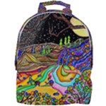 Nature Moon Psychedelic Painting Mini Full Print Backpack