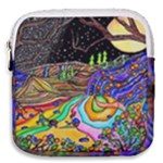 Nature Moon Psychedelic Painting Mini Square Pouch