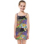 Nature Moon Psychedelic Painting Kids  Summer Sun Dress