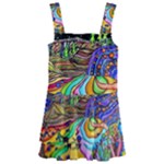 Nature Moon Psychedelic Painting Kids  Layered Skirt Swimsuit