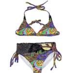 Nature Moon Psychedelic Painting Kids  Classic Bikini Set