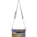 Nature Moon Psychedelic Painting Mini Crossbody Handbag