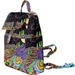 Nature Moon Psychedelic Painting Buckle Everyday Backpack