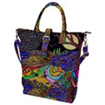 Nature Moon Psychedelic Painting Buckle Top Tote Bag