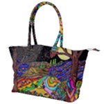 Nature Moon Psychedelic Painting Canvas Shoulder Bag