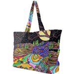 Nature Moon Psychedelic Painting Simple Shoulder Bag