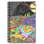 Nature Moon Psychedelic Painting 5.5  x 8.5  Notebook