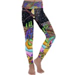 Nature Moon Psychedelic Painting Kids  Lightweight Velour Classic Yoga Leggings