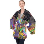 Nature Moon Psychedelic Painting Long Sleeve Velvet Kimono 