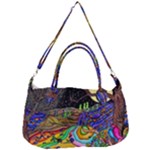 Nature Moon Psychedelic Painting Removable Strap Handbag