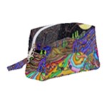 Nature Moon Psychedelic Painting Wristlet Pouch Bag (Medium)