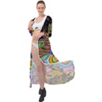 Nature Moon Psychedelic Painting Maxi Chiffon Beach Wrap