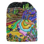 Nature Moon Psychedelic Painting Drawstring Pouch (3XL)