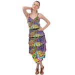 Nature Moon Psychedelic Painting Layered Bottom Dress