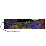 Nature Moon Psychedelic Painting Roll Up Canvas Pencil Holder (L)