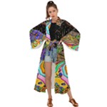 Nature Moon Psychedelic Painting Maxi Kimono