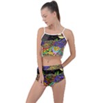 Nature Moon Psychedelic Painting Summer Cropped Co-Ord Set