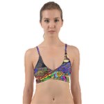 Nature Moon Psychedelic Painting Wrap Around Bikini Top