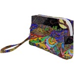 Nature Moon Psychedelic Painting Wristlet Pouch Bag (Small)