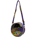 Nature Moon Psychedelic Painting Crossbody Circle Bag