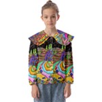 Nature Moon Psychedelic Painting Kids  Peter Pan Collar Blouse