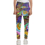 Nature Moon Psychedelic Painting Kids  Skirted Pants