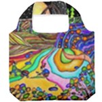 Nature Moon Psychedelic Painting Foldable Grocery Recycle Bag