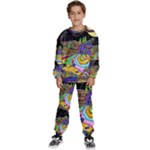 Nature Moon Psychedelic Painting Kids  Sweatshirt set
