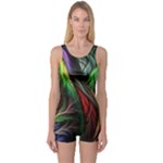 Abstract Psychedelic One Piece Boyleg Swimsuit