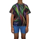 Abstract Psychedelic Kids  Short Sleeve Swimwear