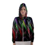 Abstract Psychedelic Women s Hooded Windbreaker