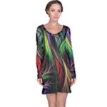 Abstract Psychedelic Long Sleeve Nightdress