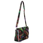 Abstract Psychedelic Shoulder Bag with Back Zipper