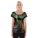 Abstract Psychedelic Cap Sleeve Top