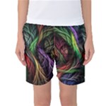 Abstract Psychedelic Women s Basketball Shorts