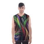 Abstract Psychedelic Men s Basketball Tank Top