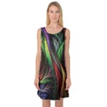 Abstract Psychedelic Sleeveless Satin Nightdress
