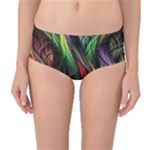 Abstract Psychedelic Mid-Waist Bikini Bottoms