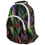 Abstract Psychedelic Rounded Multi Pocket Backpack