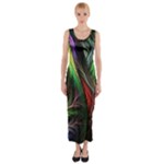 Abstract Psychedelic Fitted Maxi Dress