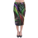 Abstract Psychedelic Midi Pencil Skirt