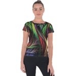 Abstract Psychedelic Short Sleeve Sports Top 