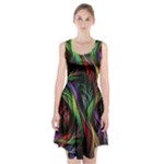 Abstract Psychedelic Racerback Midi Dress