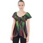 Abstract Psychedelic Lace Front Dolly Top