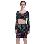 Abstract Psychedelic Top and Skirt Sets