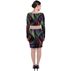 Long Sleeve Crop Top & Bodycon Skirt Set 